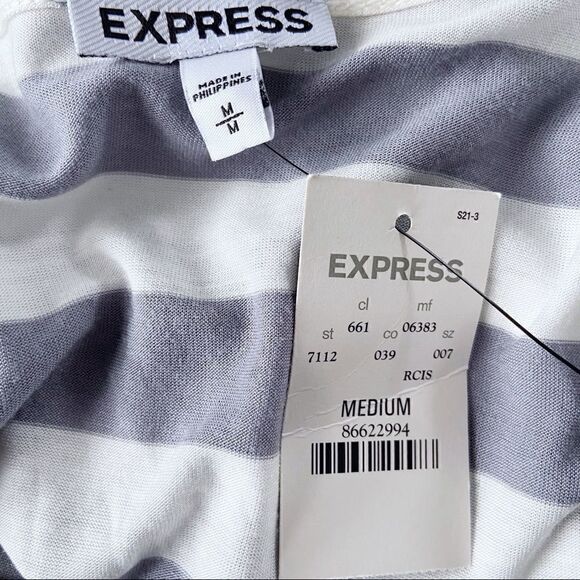 Express lace striped dolman top - Picture 3 of 5